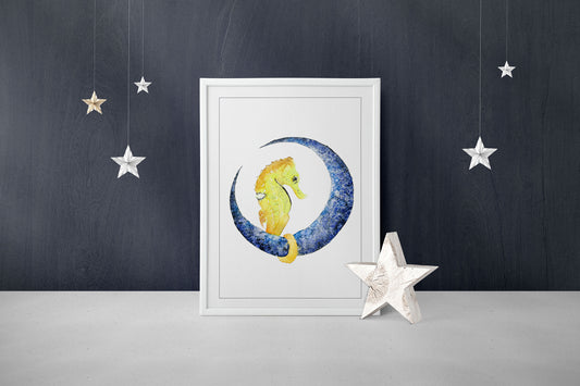 Brazilian Seahorse Luna Print