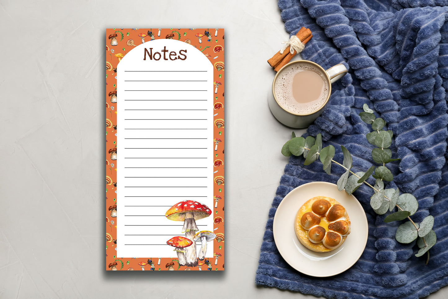 Toadstool Autumn Memo Pad